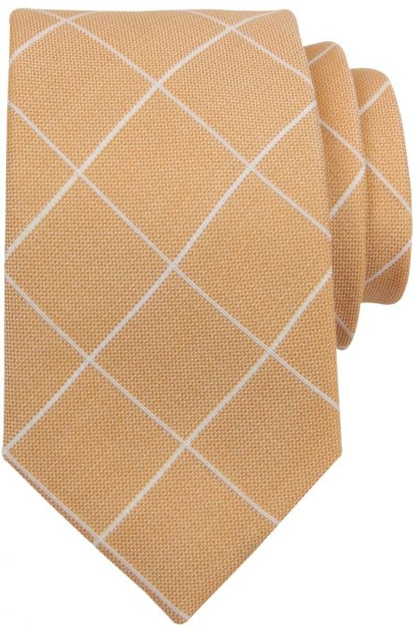 Trendy mønstret slips gul 7 cm