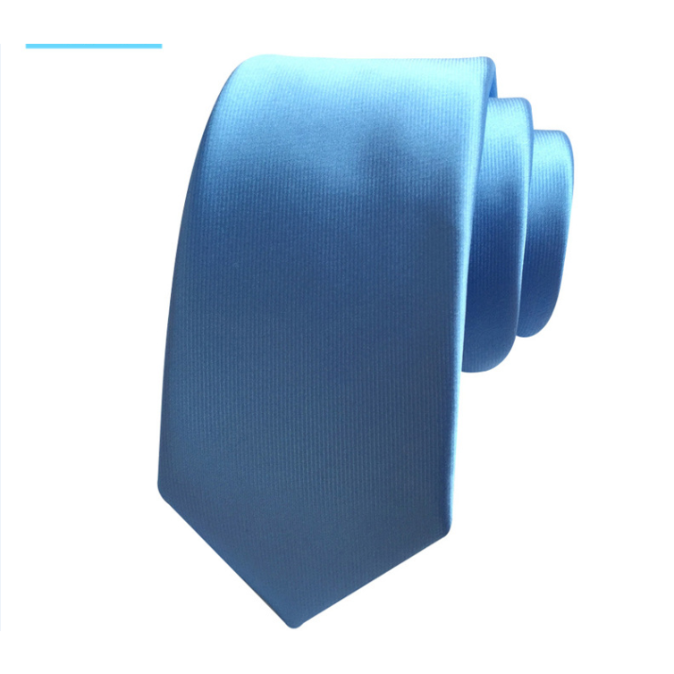 tyndt lyseblåt slips, 6 cm