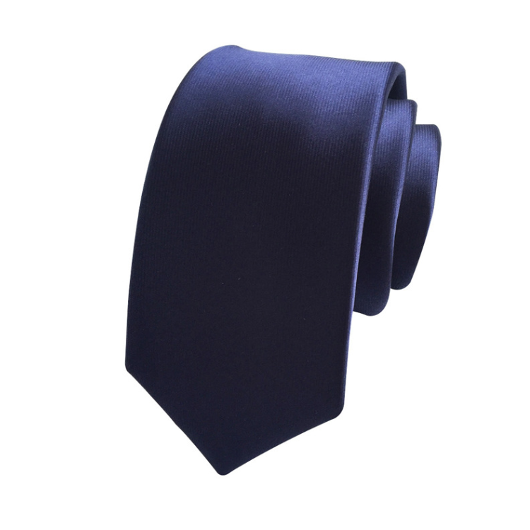 Tyndt mørkeblå slips, 6 cm